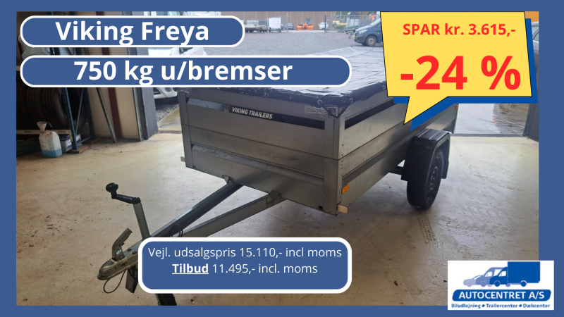 Ny Viking FREYA trailer med presenning og næsehjul