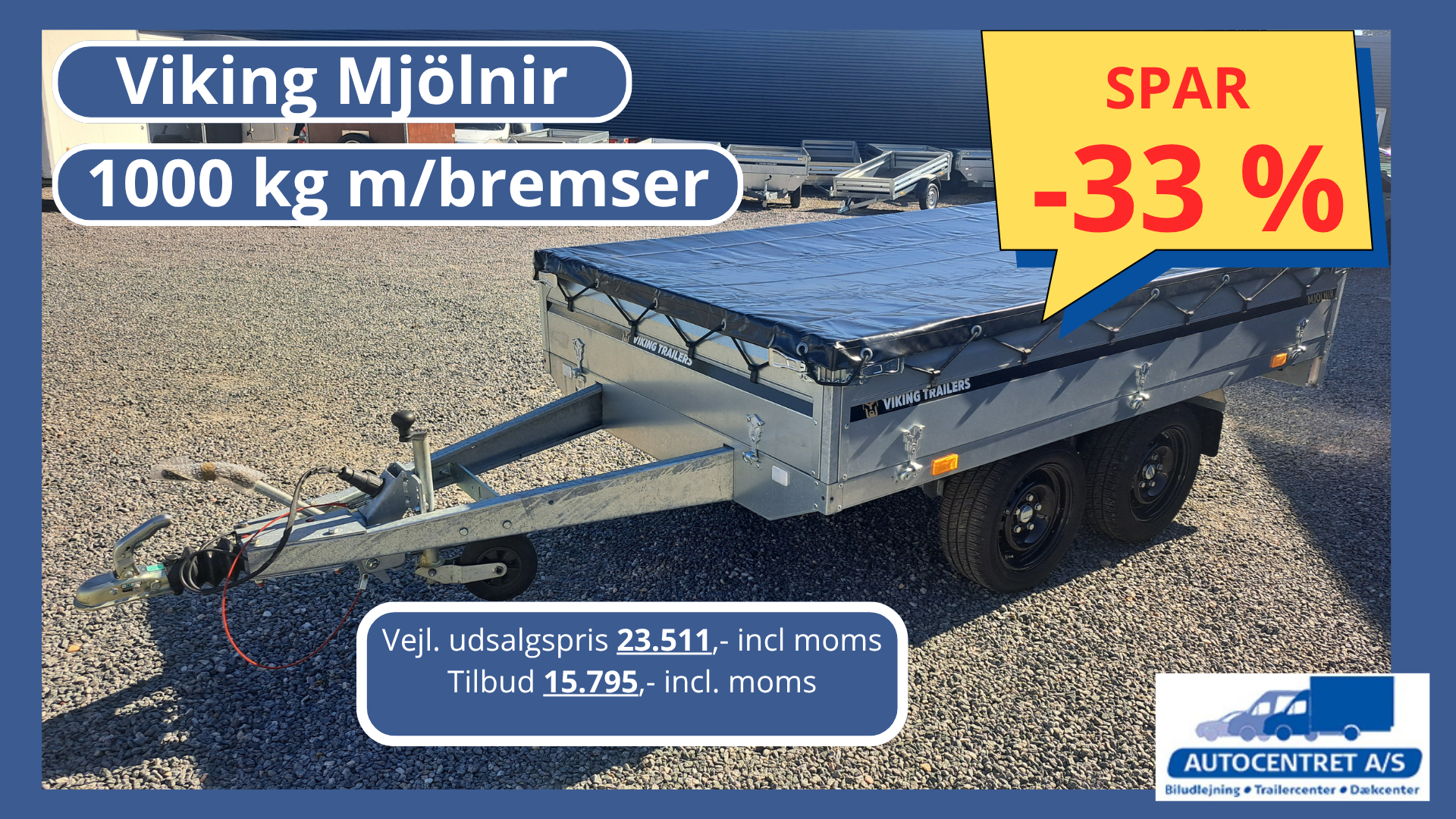 Ny Viking Mjölnir trailer med presenning og næsehjul