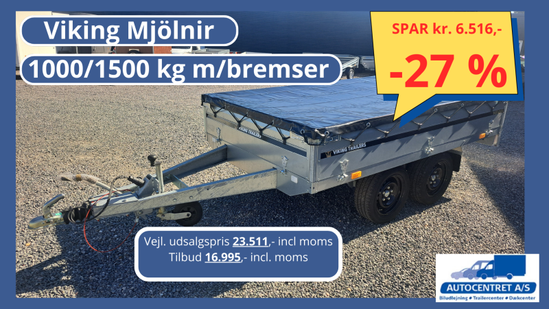 Ny Viking Mjölnir trailer med presenning og næsehjul