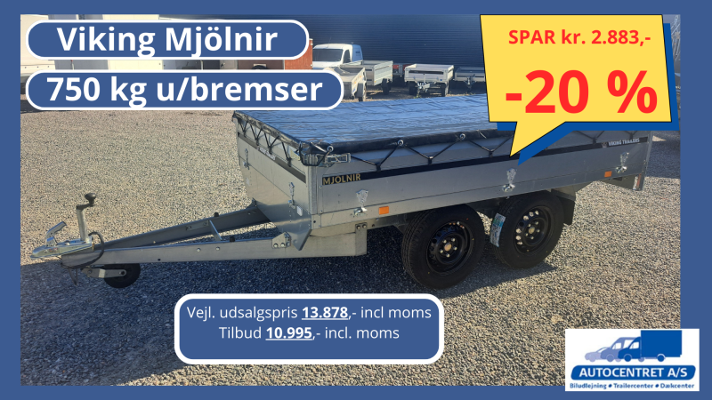 Ny Viking Mjölnir trailer med presenning og næsehjul