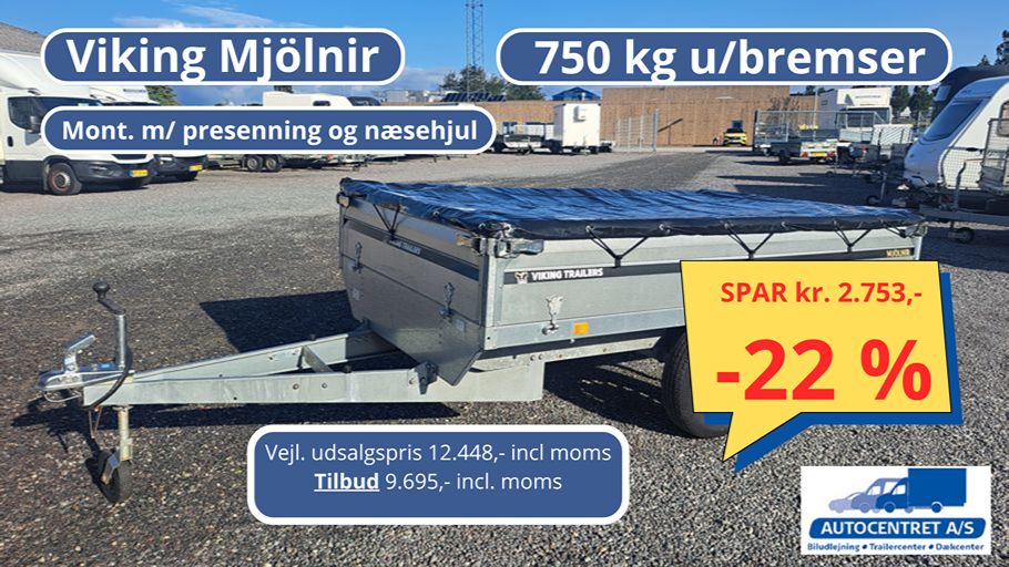 Ny Viking Mjölnir trailer med presenning og næsehjul